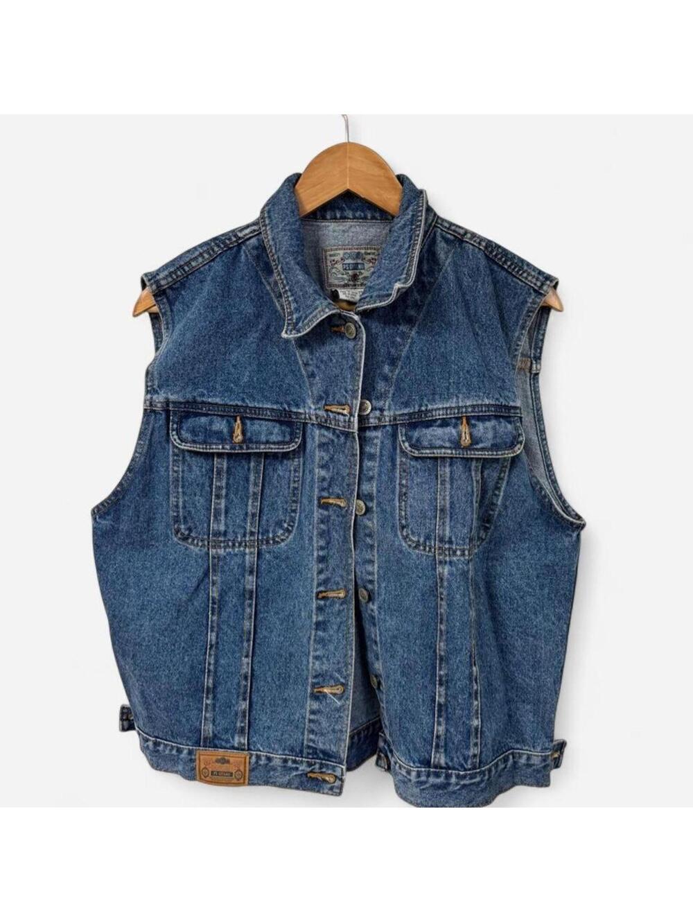 Gitano blue denim vest Size L #denim #vintage